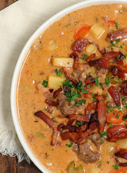 Easy Cheeseburger Soup